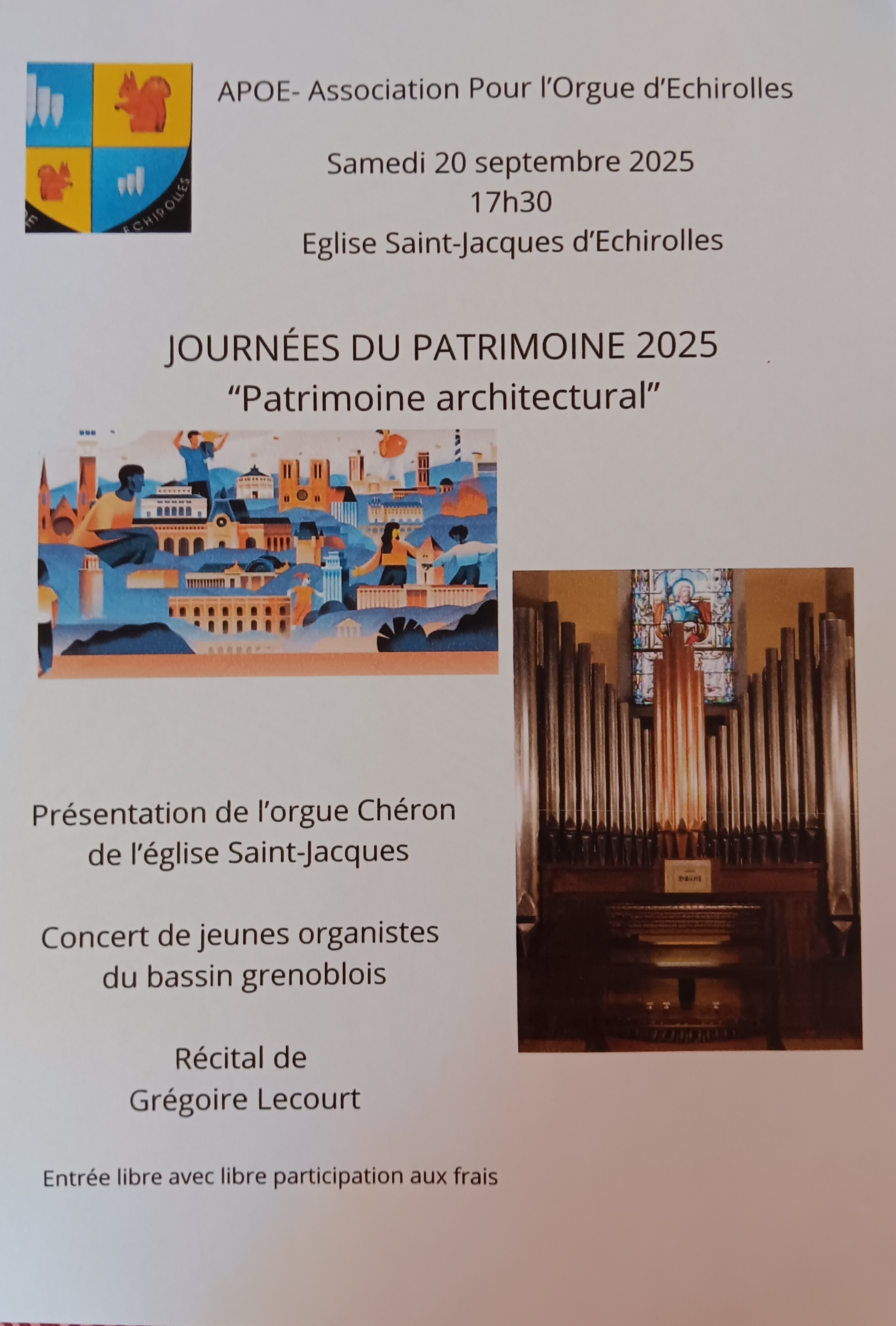 Récitals d'orgue 20 septembre 2025